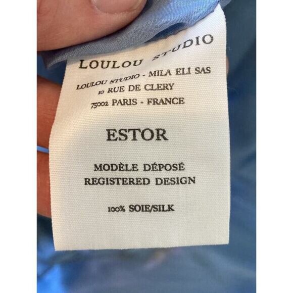 Loulou Studio 100% Silk Sleeveless Blouse Size Medium Women’s Blue - Picture 4 of 7